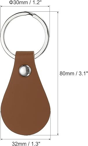 PATIKIL Kit De Porte-Clés En Cuir, 20 Pièces De Porte-Clés vides En Cuir Pu Avec Rivets Et Anneaux De Clés, Porte-Clés Diy Pour Gravure Laser Et Fabrication De Cuir, Marron - Nail Gallerys