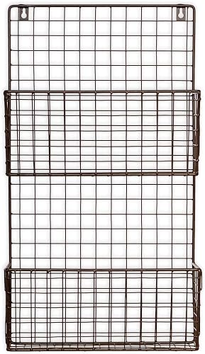 CKB LTD Porte-revues mural en métal pour magazines, journaux et catalogues, lettres, dossiers, organiseurs, idéal pour un salon, une maison, un bureau, une salle d'attente, 58 x 32 x 12 cm - Nail Gallerys