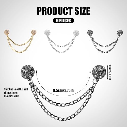 6pcs Pince à Vêtements Magnétiques, Aimants pour Vêtements Clothes Magnet Multifonctions Broche sans Broche Magnétique pour Foulards Pantalons Manches de Chemises (Sphérique) - Nail Gallerys