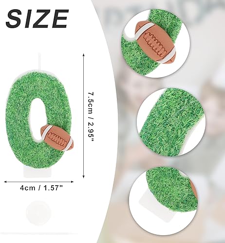 CAPASTEC Bougies D'Anniversaire Numéro 0, Bougies D'Anniversaire Rugby, Décoration De Gâteau Topper, Décoration De Gâteau, Bougies D'Anniversaire Pour Décoration D'Anniversaire, Vert - Nail Gallerys