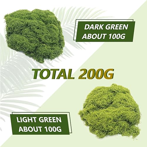 OYIWINMI 200g Fausse Mousse Végétale Décorative Mousse Artificielle Decoration pour Bricolage Mur Végétal Artificiel Jardin Maison Florales Plantes Artificielle pour et la Décoration Murale dans - Nail Gallerys