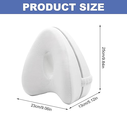 KUWUNG Oreiller de Jambe Oreiller de Genou Orthopédique Genou Ergonomique avec Mousse à Mémoire de Forme pour Dormir Soulagement de la Sciatique, Douleur aux Jambes, Grossesse Coton Blan - Nail Gallerys
