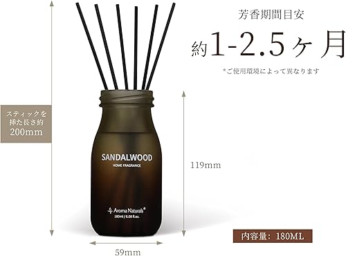 Aroma Naturals Diffuseurs de Parfum pour la Maison, Dégradé de Deux Couleurs diffuseur d'huile parfumée avec bâtonnets, 180 ML Idéal pour Chambre, Salon, Studio (Shinrin Yoku) - Nail Gallerys