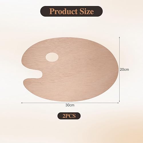 Nynkyon Lot de 2 palettes de peinture à l'huile en bois pour peinture acrylique, aquarelle, peinture à l'huile, bricolage, loisirs créatifs - Nail Gallerys