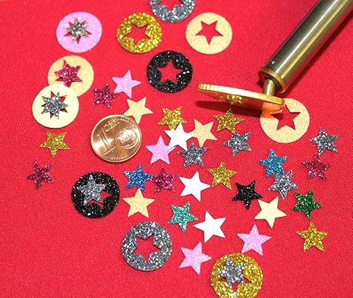 SAFIRMES 30 étoiles Blanc 1cm Flex thermocollant Glitter Blanc - Nail Gallerys