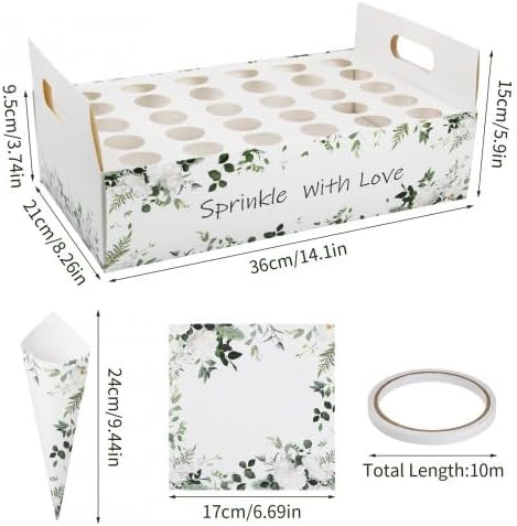 Focenat Lot de 60 cônes à confettis de mariage vintage avec porte-cônes à confettis, pour décoration d'anniversaire, fête, bonbons, chocolat - Nail Gallerys