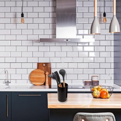 Porte-ustensiles de cuisine,Porte-ustensiles rond pour comptoir de cuisine, Organisateur de rangement de cuisine Cage à baguettes en plastique Boîte rangement d'outils cuisine les ustensiles (grande) - Nail Gallerys