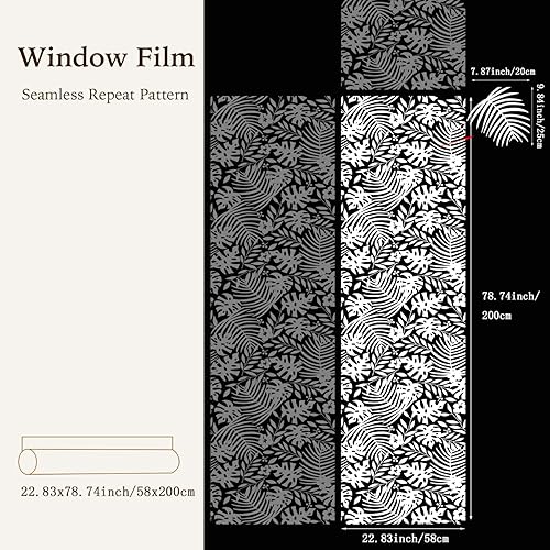 Funlife Film de fenêtre opaque, 58 x 200 cm, blanc, film brise-vue, statique, adhésif, en verre dépoli, pour salle de bain, chambre à coucher, cuisine, salon - Motif fleur de lys - Nail Gallerys