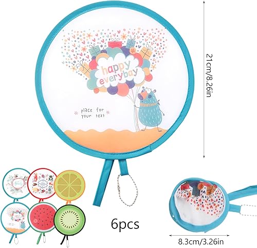 RYAN Éventail Pliants 6 Pièces Eventail en Modèle de Dessin Animé éventail pour Danse Fête Cadeaux de Mariage Accessoires Cosplay DIY - Nail Gallerys