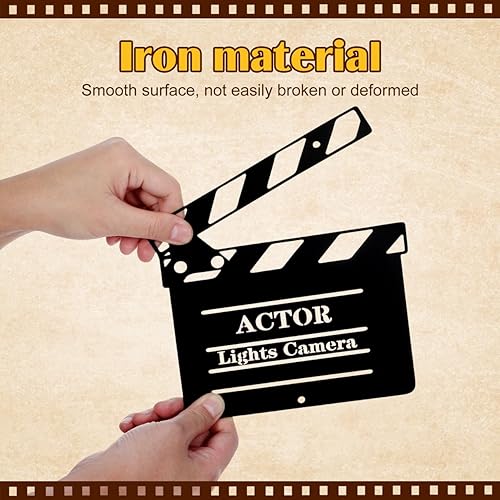 MAGICLULU 5 Pièces Décoration De Salle De Cinéma Accessoires De Cinéma Maison Ornements De La Maison Décorations De Soirée Cinéma Plaque Murale Salle De Cinéma Film Black Le Fer - Nail Gallerys