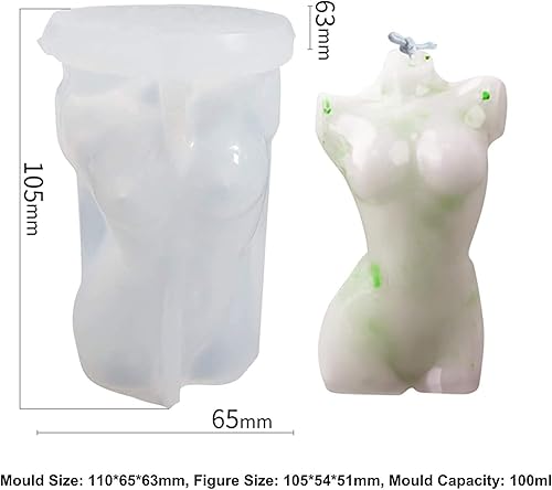 VOANZO moules en Silicone Bricolage Corps Humain Moule en Silicone 3D Femme Bougie Moule gâteau Chocolat Fabrication Moule - Nail Gallerys