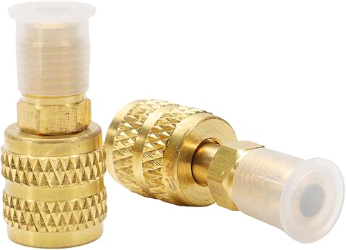 Konuooer R410A Adaptateurs Clim Adaptateur Recharge A/C 1/4 inch Mâle à 5/16 inch (2pcs) Femelle SAE Climatiseurs à Système Divisé pour R410A Mini Split System HVAC Service Réfrigération. - Nail Gallerys