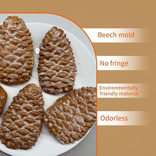 Kocusu Lot de 2 moules à biscuits en bois - Forme pomme de pin - Rose - Pour muffins, biscuits - Nail Gallerys