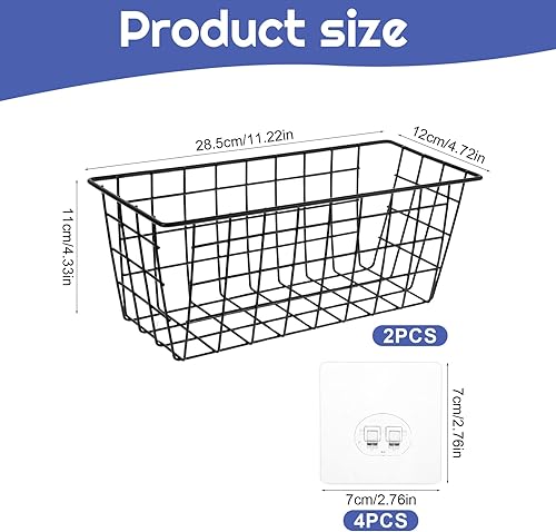 YEXEXINM Lot de 2 organiseurs de rangement en métal pour jouets de bain, paniers de douche en maille à suspendre avec crochets adhésifs pour baignoire, grand support de jouets de bain pour ranger les - Nail Gallerys