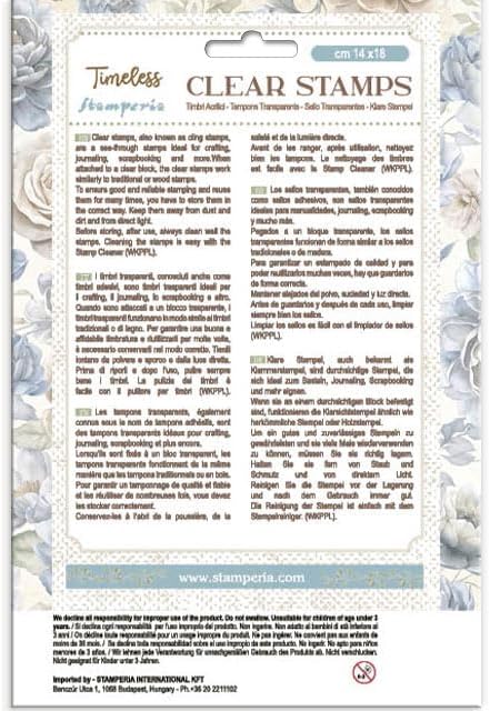 Stamperia - Acrylic Stamp for Scrapbooking, Albums, Card Making, and Bullet Journalling, Transparent, Long Lasting, Easy to Clean, Perfect for Crafts and Gifting (Timeless, Backgrounds) - Nail Gallerys