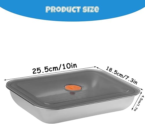 wocpvm 4 Pièces Boîtes de Conservation Alimentaire en Acier Inoxydable Boite de Rangement Cuisine avec Couvercle Boite Alimentaire Hermetique Inox pour Cuisine et Congélateur - Nail Gallerys