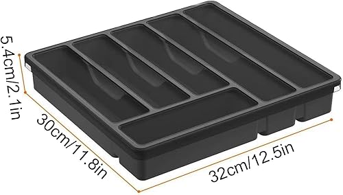 Range-couverts de cuisine | Organiseur de tiroir à ustensiles | Grand plateau à couverts | Porte-ustensiles de cuisine, plateau de couverts de cuisine, organisateur de couverts avec couvercle - Nail Gallerys