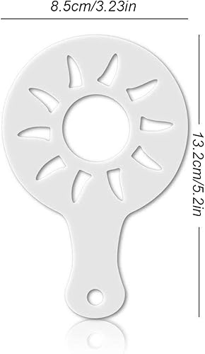 Café Décoration,Pochoirs à Motif pour Café,Pochoirs de Décoration de Café,Pochoirs Art Latte,Pochoir Cappuccino,Moule de Décoration de Café en Plastique,Café Barista Pochoirs 16 Pièces Tokaneit - Nail Gallerys