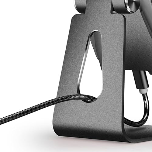 jojofuny 1pièce Support De Téléphone Alliage Aluminium Réglable Support De Bureau pour Smartphone Support De Caméra Design Élégant Noir - Nail Gallerys