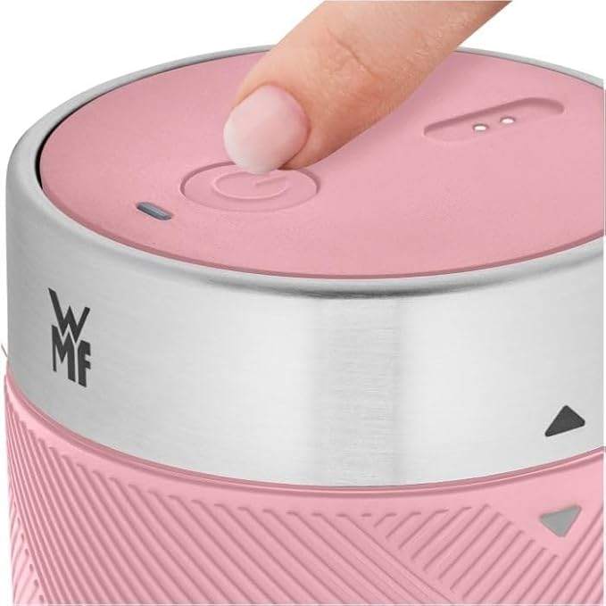 WMF Küchenminis Mix on the Go Mini mixeur à emporter 300 ml, mixeur USB rechargeable, portable, pour smoothies, shakes, rose - Nail Gallerys