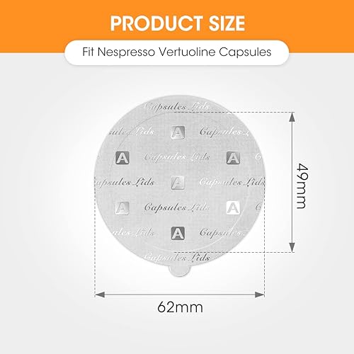 AIEVE Joints en papier d'aluminium, couvercle de joints en papier d'aluminium 120 PCS auto-adhésif compatible avec les capsules de café Nespresso Vertuoline - Nail Gallerys