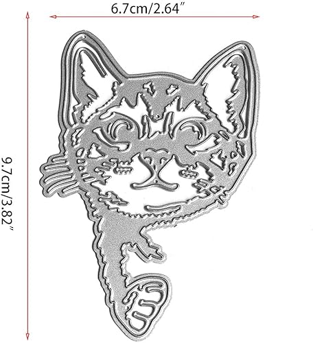 ECMQS Matrice de découpe de chat, scrapbooking, gaufrage pochoirs pour scrapbooking, papier photo, cartes, artisanat gaufrage bricolage - Nail Gallerys