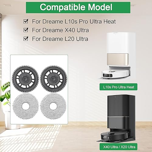 DianSung Lingettes avec support accessoires pour Ecovacs Deebot T50 Pro Omni, N30 Pro Omni,T30 Pro Omni, T30S Combo, T30S Combo Complete,T50/T30/N30 Omni,T50 Max Pro Omni aspirateur - Nail Gallerys