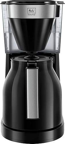 Melitta 6762890 Cafetière Filtre avec Verseuse Isotherme, Easy Top Therm II, 1023-08, 1L Noir/Acier Inoxydable - Nail Gallerys