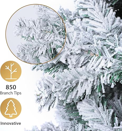 Sapin de Noël Artificiel 180 cm, avec 960 Pointes, Arbre de Noël en PVC, Montage Rapide, Support en Métal, Décoration avec Branches Denses pour Salons, Balcons, Pelouses et Magasins de Fête - Nail Gallerys