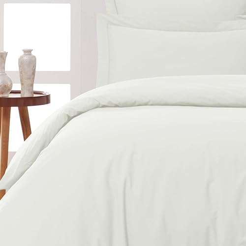 Sensei Maison - Housse de Couette en Percale Coton Soft Percale - 200x200 cm - Gris Perle - Nail Gallerys