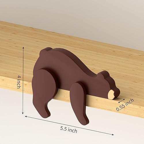 PUTSKA Décoration de chambre d'enfant en bois pour chambre d'enfant de bébé garçon, décoration de forêt pour chambre, étagère, chambre à coucher (ours) - Nail Gallerys