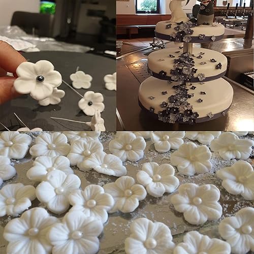 Rose Fleur 3D Silicone Moule Moule à Fondant en Silicone Mini Fleur Fait Main Moule Décoratif en Silicone de Fleur Réutilisable 5 Pièces Pour Décoration en pâte à Sucre,Fondants (Couleur Aléatoire) - Nail Gallerys