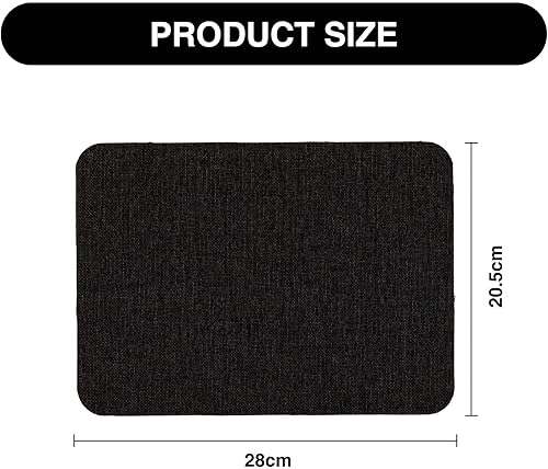 Lot de 2 rustines autocollantes en tissu - 20 x 28 cm - Pour réparation des textiles et du lin - Noir - Nail Gallerys