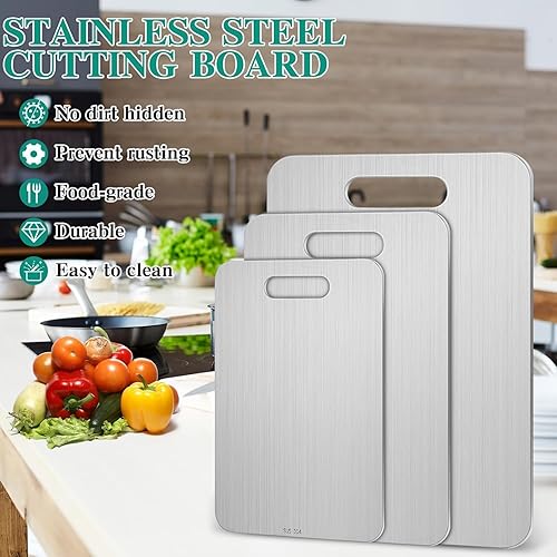 Katuchef Titanium Cutting Board, Katu Chef Cutting Board, Double Sided Pure Cut Titanium Cutting Boards for Cutting Meat Vegetable Fruit (34 * 23cm) - Nail Gallerys