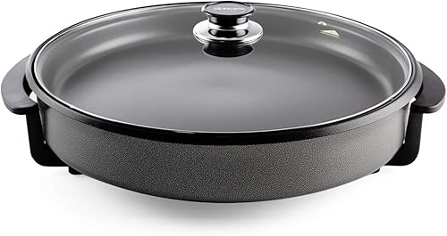 Orbegozo PZ 6636 Plaque à Pizza électrique avec Couvercle en Verre, Revêtement Antiadhésif, Thermostat Réglable, Diamètre 36 cm, 1500 W - Nail Gallerys