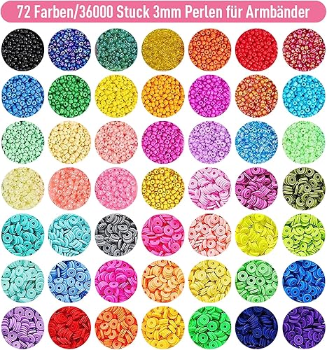 48 Couleurs Perles pour Bracelet, Kit Bracelet Perles Lettres pour Bracelet, Kit Bracelet Perle, Perles pour Bijoux DIY avec 150 Perles de Lettres A - Z, Perles pour Bracelet, Cadeau pour Les Filles - Nail Gallerys