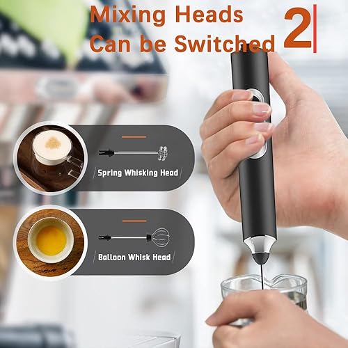Mousseur à lait portable rechargeable par USB avec fouet – Parfait pour cappuccino, chocolat chaud, café, latte – Portable et pratique - Nail Gallerys