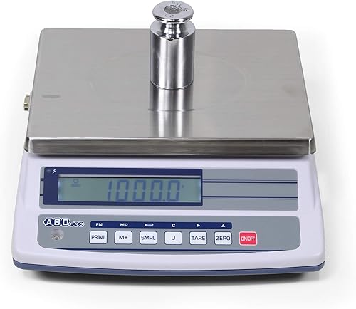 ABDPRO ABD Balance - Balance Compacte Portée 6 kg/Précision 0,2 g - Balance Professionnelle Haute Qualité - Grand Plateau 23 x 33 cm - Écran LCD Rétro-éclairé - Autonomie Jusqu'à 80h - Garantie 1 an - Nail Gallerys