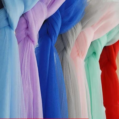 Tissu en tulle au mètre - 8 m x 160 cm - Transparent - Délicat - Tissu décoratif - Tissu maille - Rideau de mariage - Décoration de mariage - Cérémonie - Fête - Cadeau - Vert foncé - Nail Gallerys