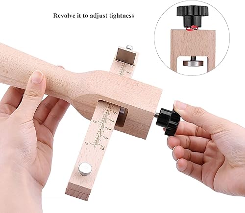 Outils de coupe en cuir en bois, outils de travail en cuir avec 5 lames Outil de coupe en cuir réglable pour couper la bande de cuir Stra - Nail Gallerys