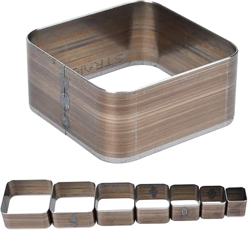 Lot De 7 Outils De Coupe du Cuir, 20 Mm, 25 Mm, 30 Mm, 35 Mm, 40 Mm, 45 Mm, 50 Mm, Moule De Découpe Pour L'artisanat du Cuir, Emporte-pièces Carrés, Ensemble D'outils De Poinçonnage, Moule De Coupe - Nail Gallerys