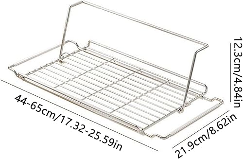 Uonguon Drying Rack Dishes, Stainless Steel Over The Sink Dish Dryer, 4.84 inches Compact Design with Extendable Strainer, Kitchen Storage Organizer for Fruit, Vegetable, Plate and Cutlery - Nail Gallerys