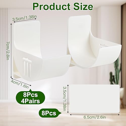 4 Paires Support Sac Poubelle, Distributeur Sac Poubelle Autocollant, Blanc Distributeur De Sacs Poubelle, Film Alimentaire Support Rangement Porte pour Feuille D'étain, Papier Ciré, Sac Poubelle - Nail Gallerys