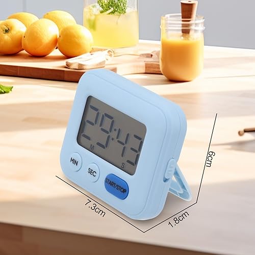 Minuteur LCD multifonction avec alarme puissante pour la cuisine, la pâtisserie et l'exercice (bleu) - Nail Gallerys