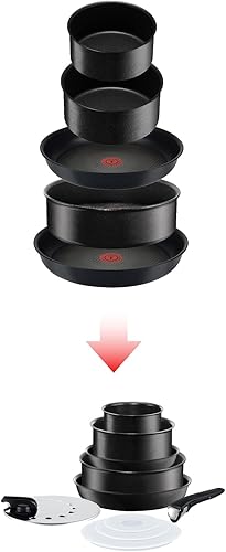 Tefal Ingenio Expertise Lot de poêles 3 pièces, Poêles 24/28 cm + poignée amovible, Tous feux dont induction, Revêtement antiadhésif, Expertise, Noir L6509205 - Nail Gallerys