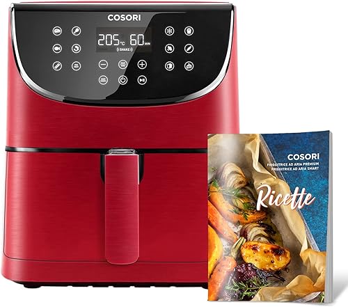 COSORI Friteuse sans Huile à Air Chaude 5,5L, Air Fryer avec 11 Programmes & Accessoires de Friteuse sans Huile 5,5 Litre, Plateau à Pizza/Corbeille à Pain/Support en Métal/Moule à Cake - Nail Gallerys