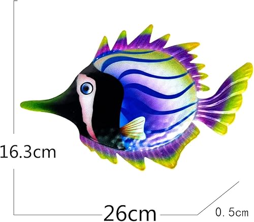 4 Pièces Artisanat de Jardin Poissons en Métal Décoration Murale Art de Fer Ornements Pendentifs pour Bureau Porche Chambre Balcon Décoration Intérieur Extérieur - Nail Gallerys