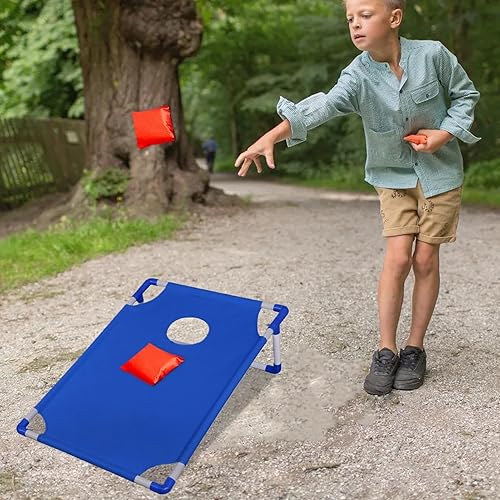 Set de Jeu de Cornhole pour,Set De Jeu Léger Cornhole | Jeu Portable Gain De Place avec Sac De Rangement pour Jardin Camping Plage Intérieur Extérieur - Nail Gallerys