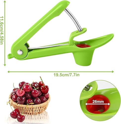 Dénoyauteur de cerises avec tige en acier inoxydable - Dénoyauteur de cerises et dénoyauteur pour cerises et confitures - Outils de cuisine pour enlever rapidement les pierres de fruits - Nail Gallerys