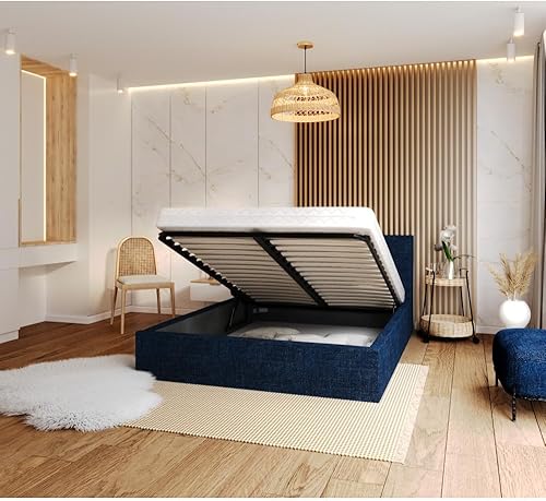 Lit Coffre Tulsa 160x200 cm - Sommier inclus Crème - Nail Gallerys